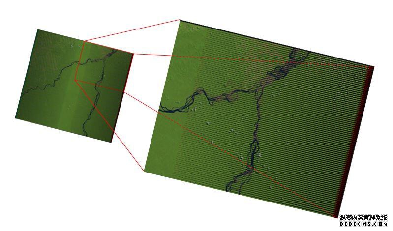Landsat 7 SLC 关闭场景示例